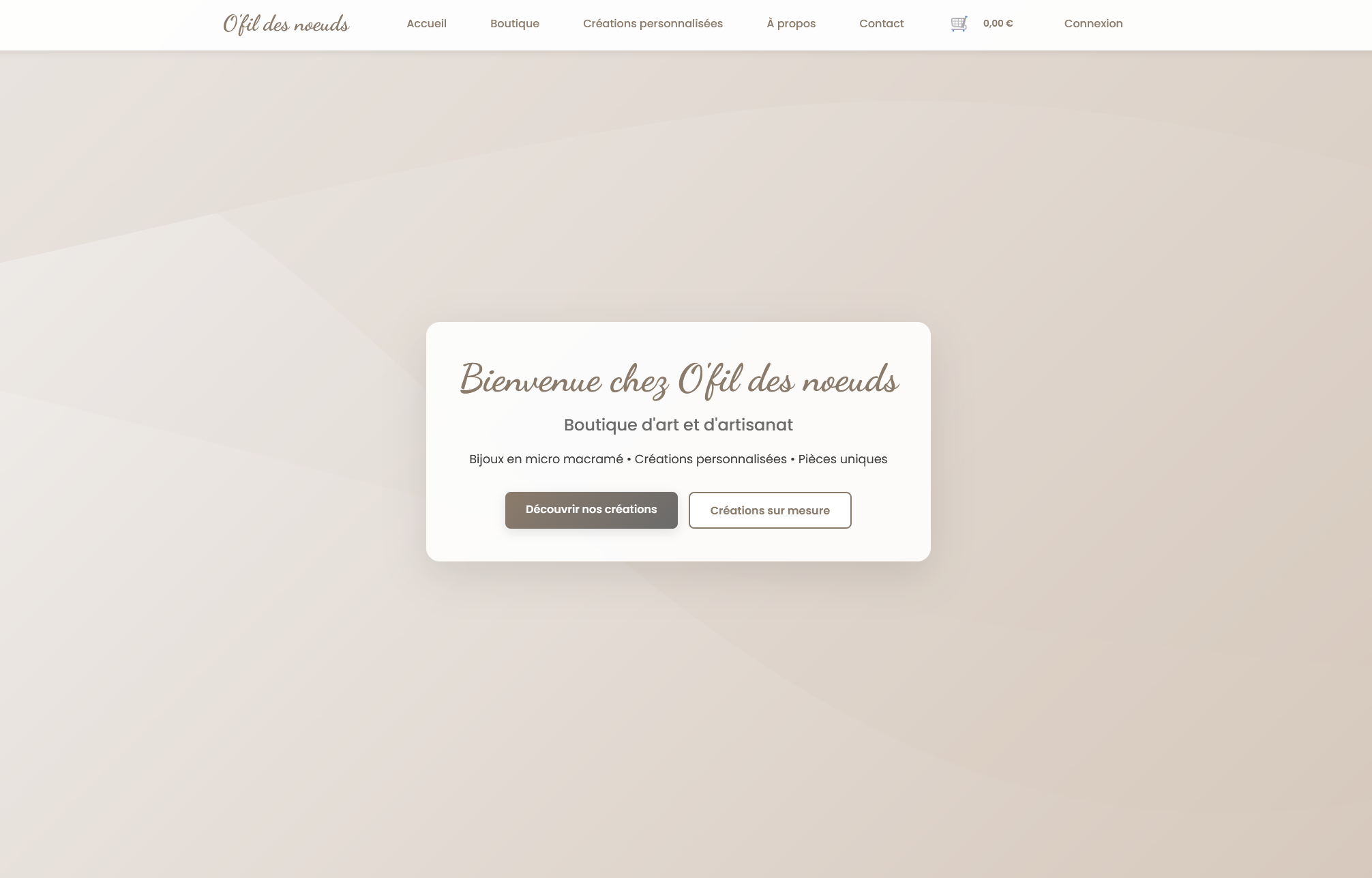 Ofildesnoeuds.fr - Site e-commerce
